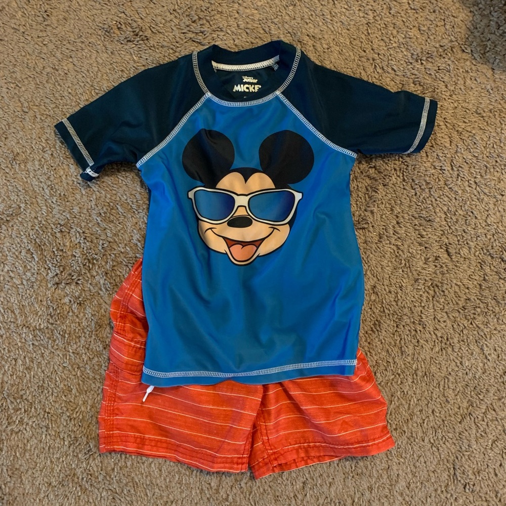 Disney Junior Mickey Mouse Swim Shirt & Kanu Surf Trunks